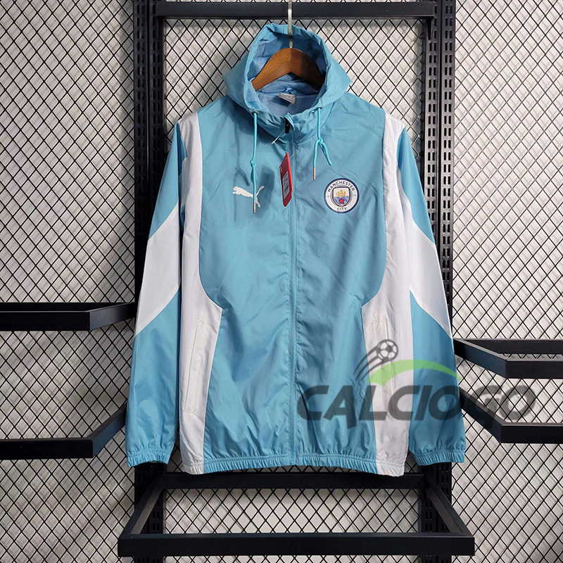Giacca A Vento Manchester City Blu 2023