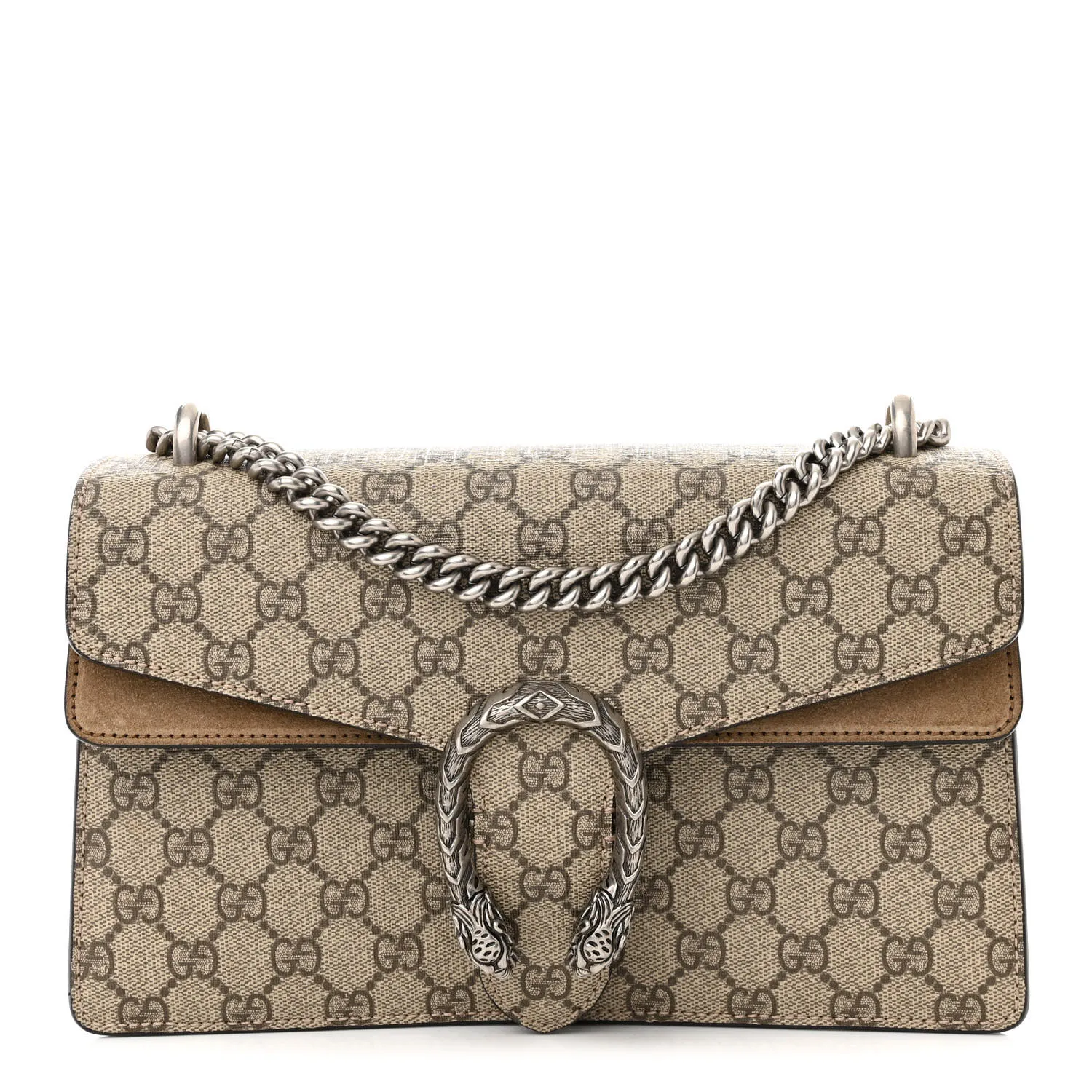 Gucci GG Monogram Small Dionysus Shoulder Bag Taupe