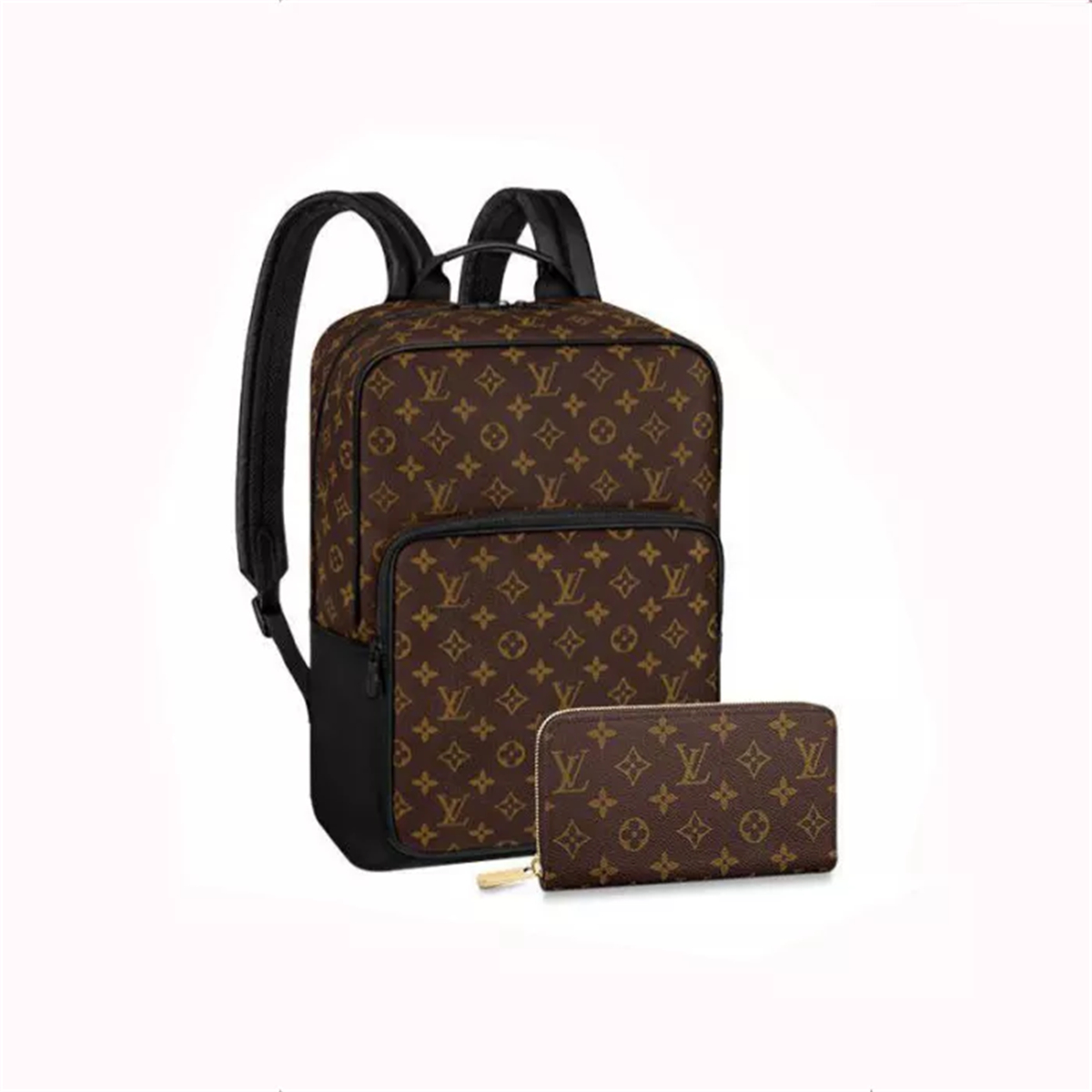 LOUIS VUITTON Dean backpack long wallet 2-piece set deals Ref: M45335 + M60017