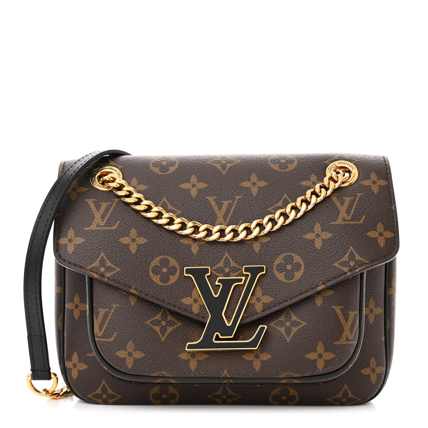 Louis Vuitton Brown Monogram Coated Canvas Passy Gold Hardware