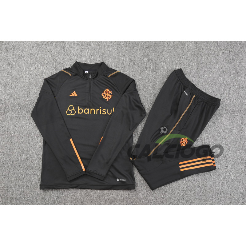 Tuta SC Internacional Felpa Zips Nero 2023-2024