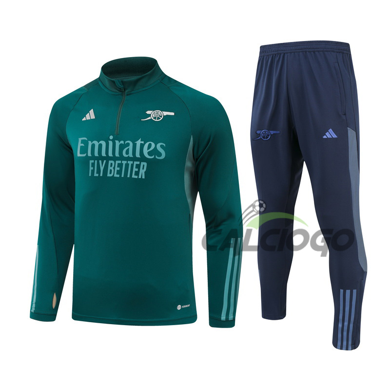 Tuta Arsenal Felpa Zips Top Pantaloni 2023-2024