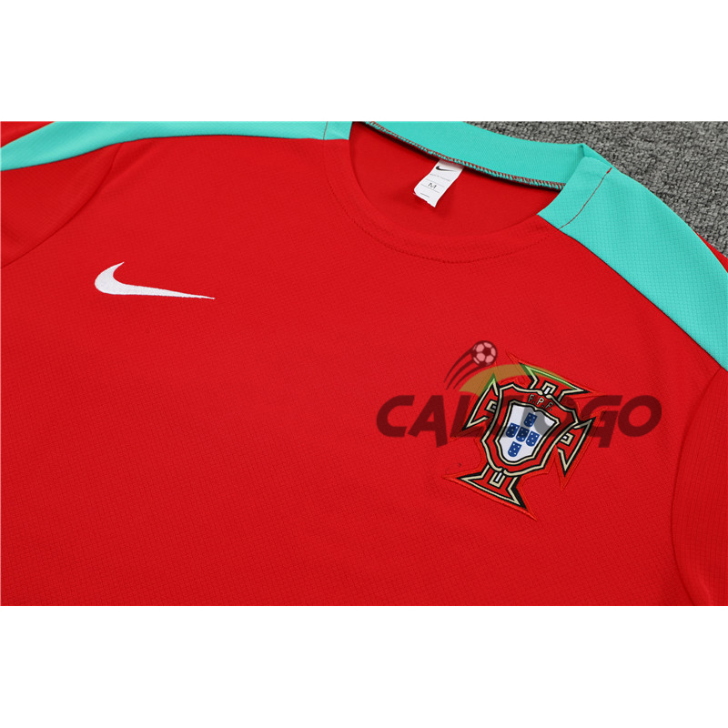 Maglia Portugal Rosso Manica Corta Jersey 2024-2025