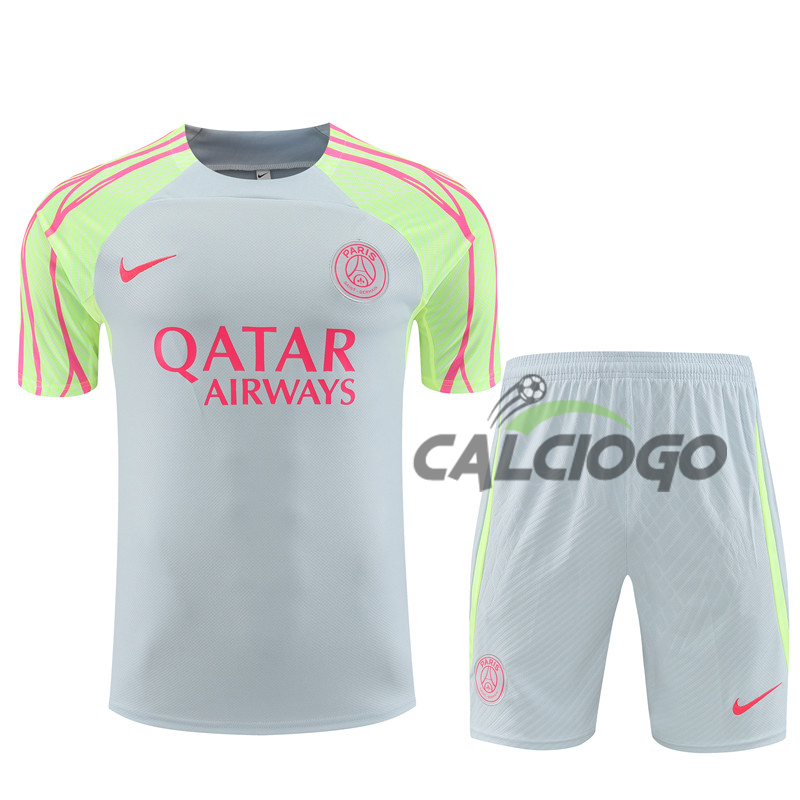 Tuta Maillot Paris PSG Grigio Jersey 2023-2024