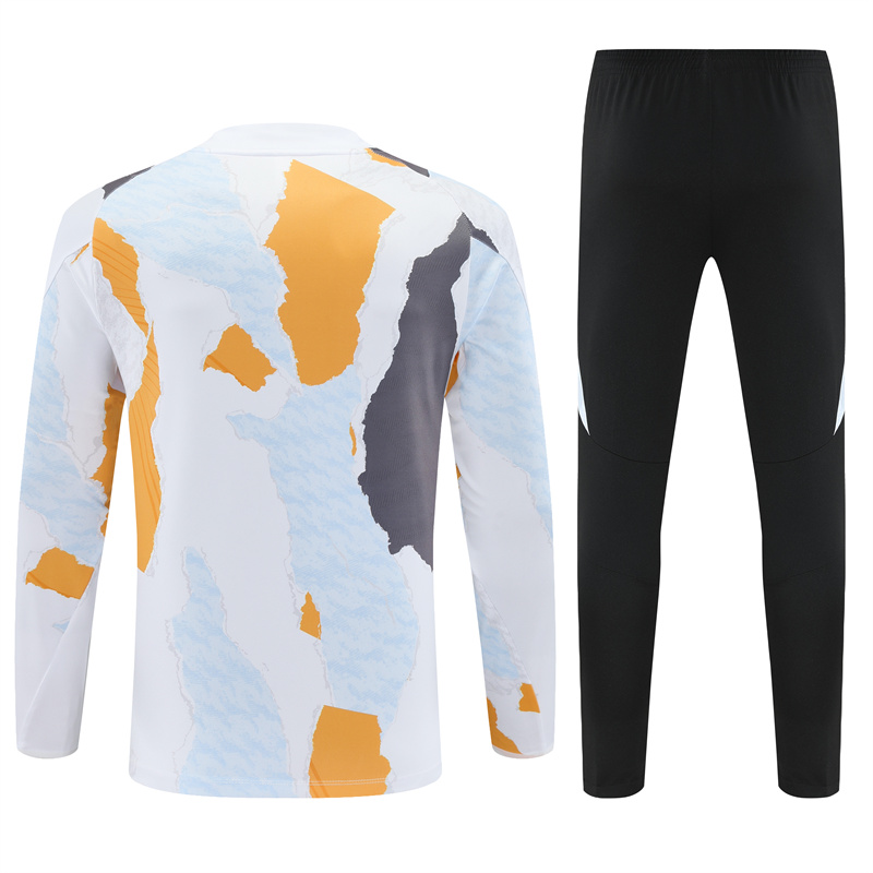 Real Madrid 2025 Kids Long Sleeve Training Set - Three Color Mixing-CKK-1