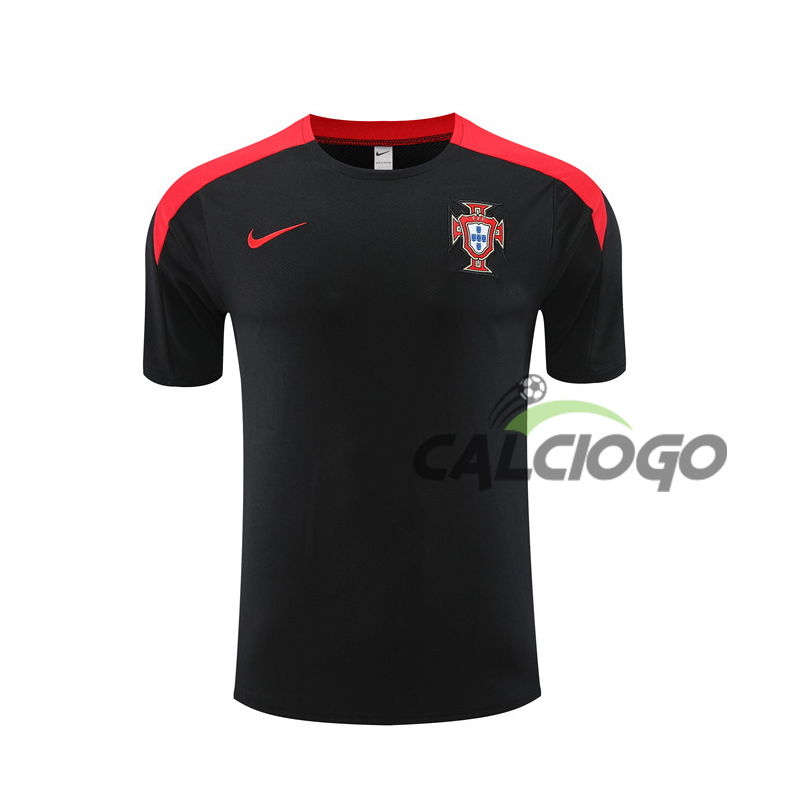 Maglia Portugal Nero Manica Corta 2024-2025