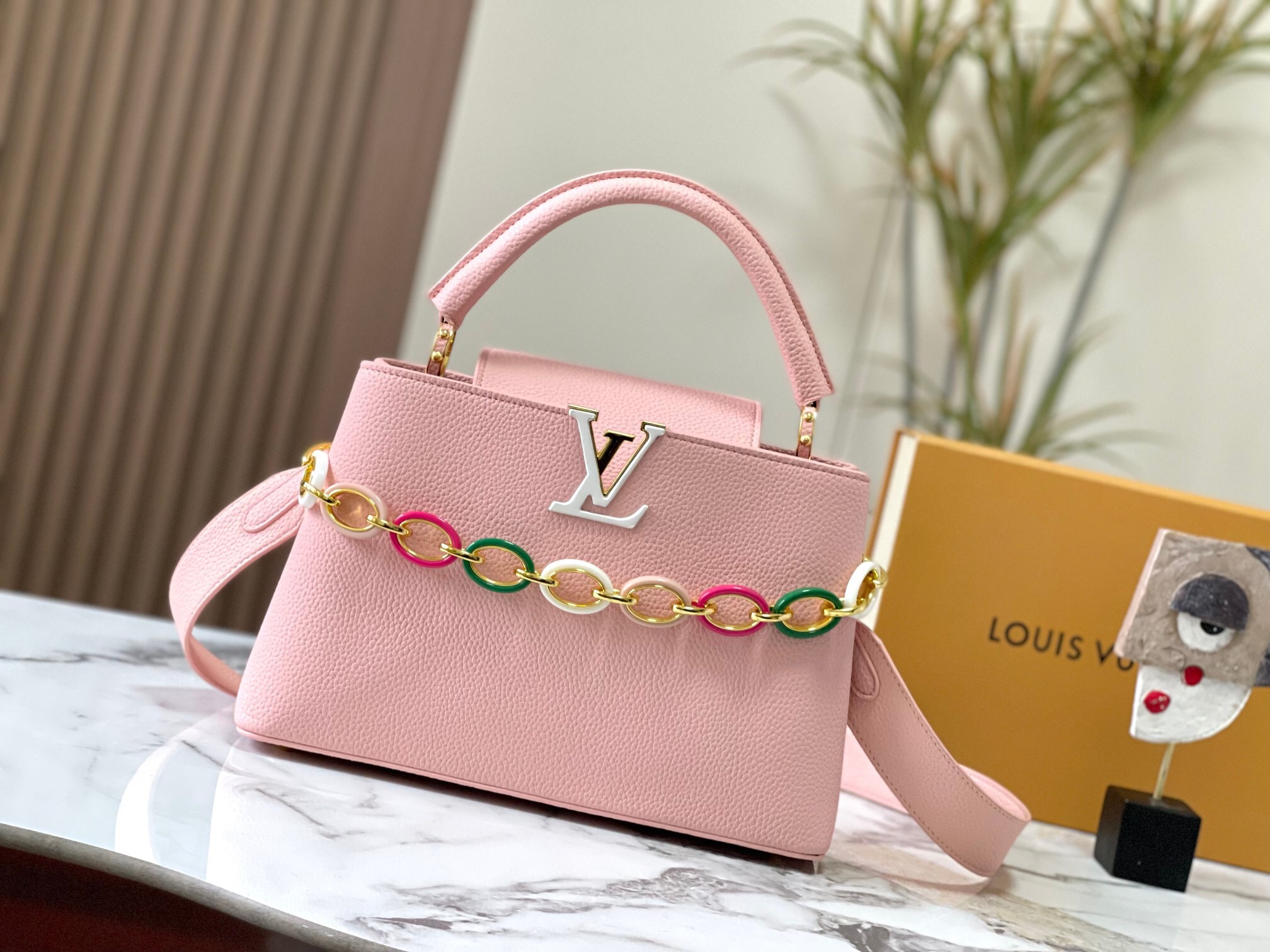 Túi Nữ Louis Vuitton Capucines Mini ‘Candy Pink’