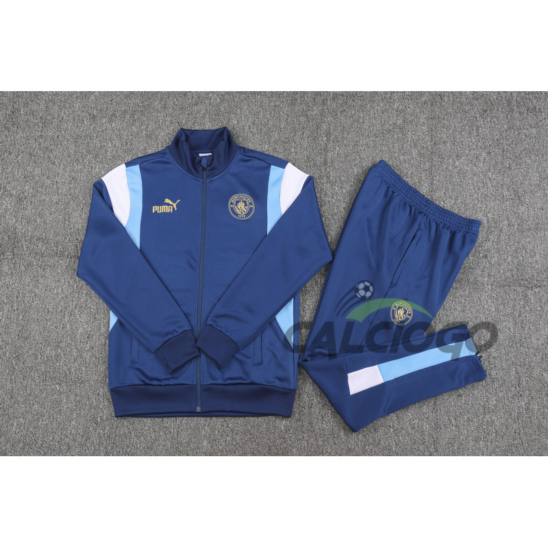 Tuta Calcio Manchester City Felpa Blu 2023-2024