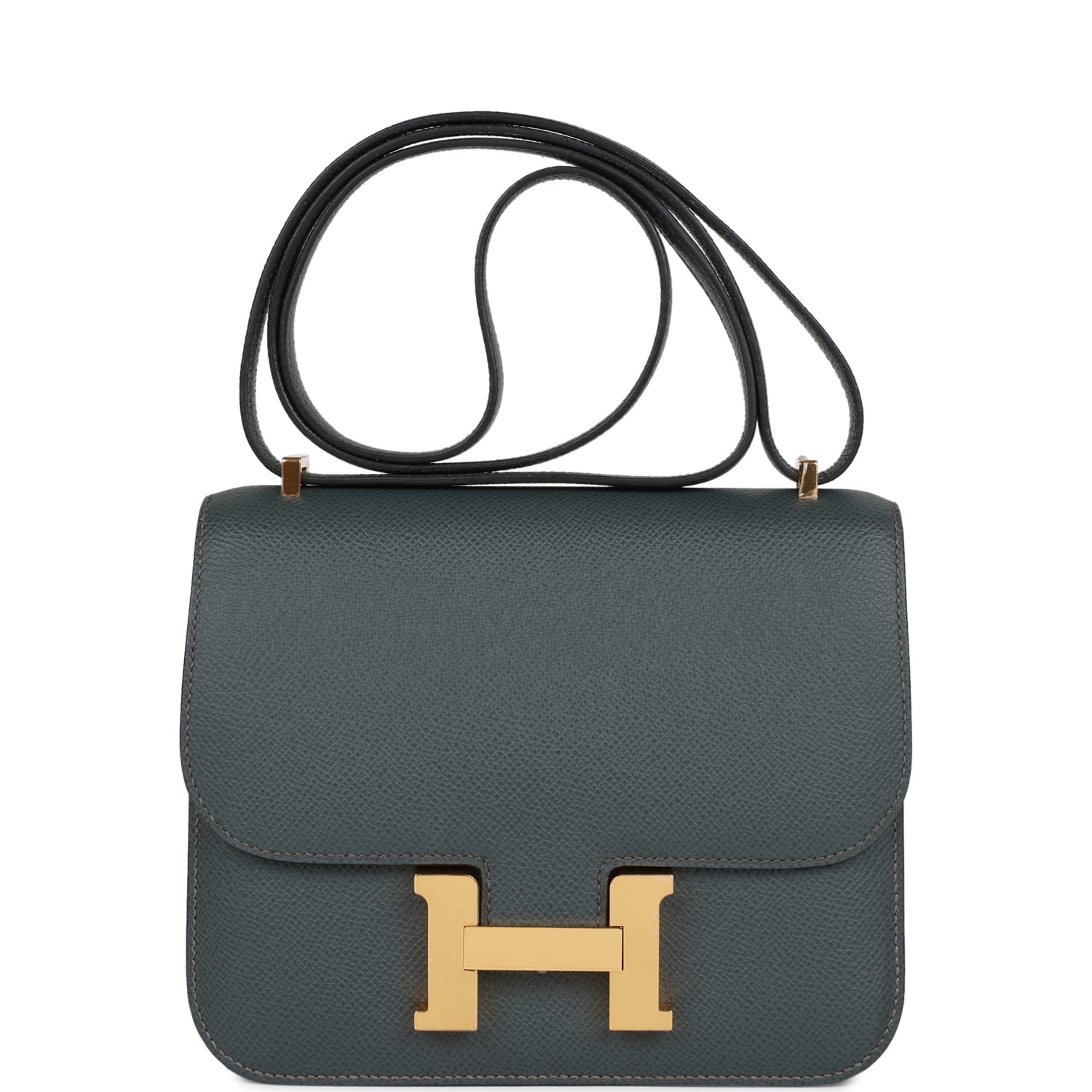 Hermès Constance 18 Bleu Orage Epsom Gold Hardware