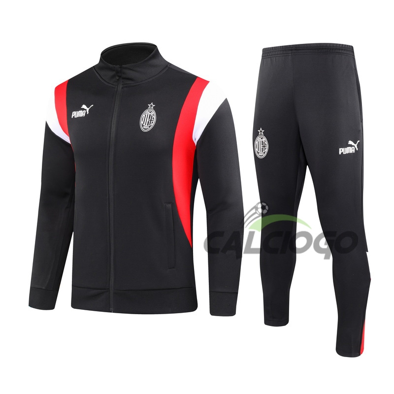 Kit AC Milan Felpa Zips Top Pantaloni 2023-2024