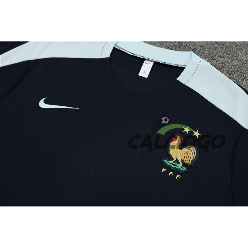 Maglia France Blu Manica Corta Jersey 2024-2025