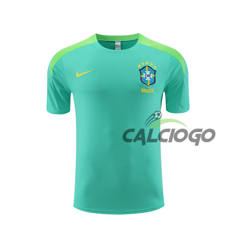 Maglia Brazil Verde Manica Corta Jersey 2024-2025