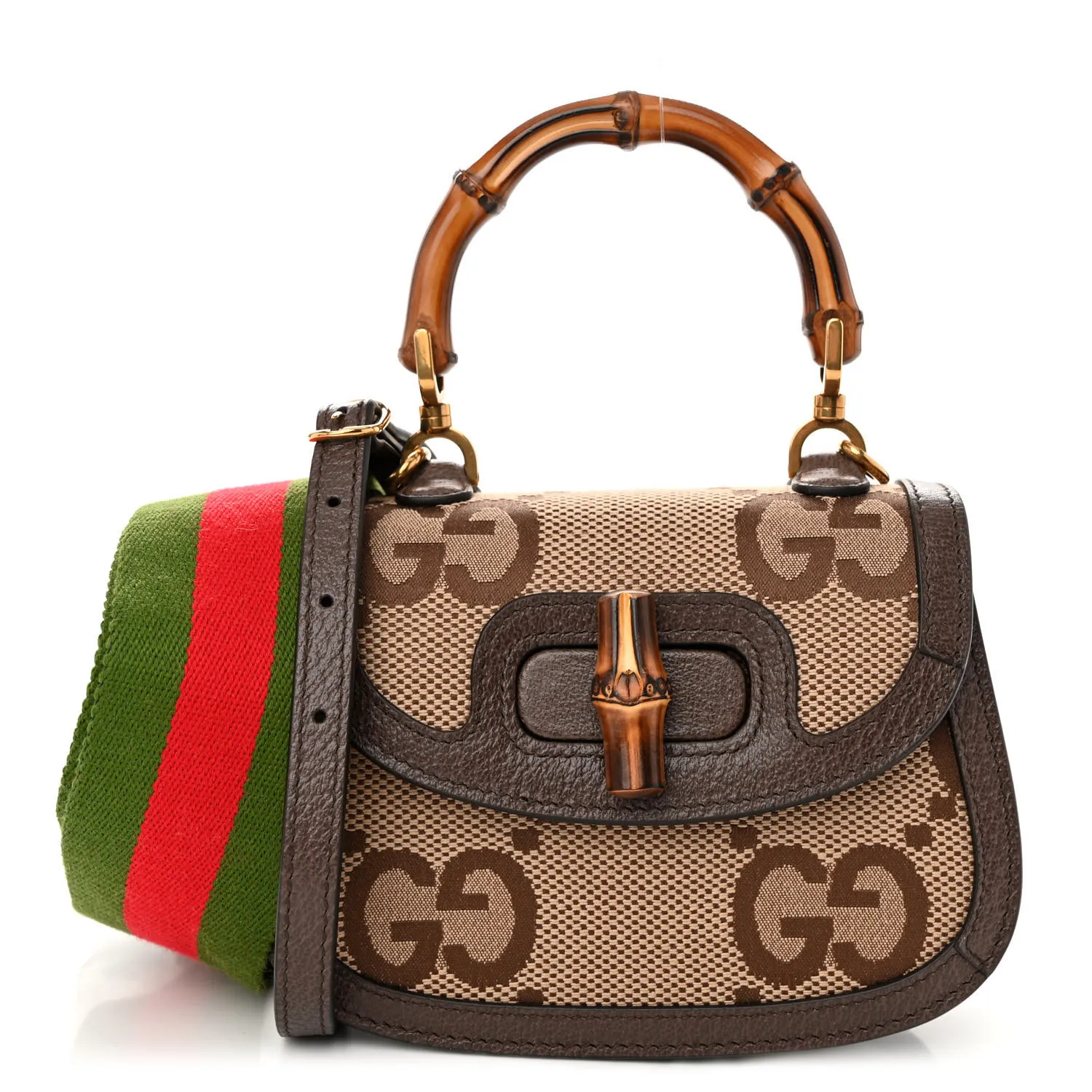 Bamboo mini bag with Super Double G motif