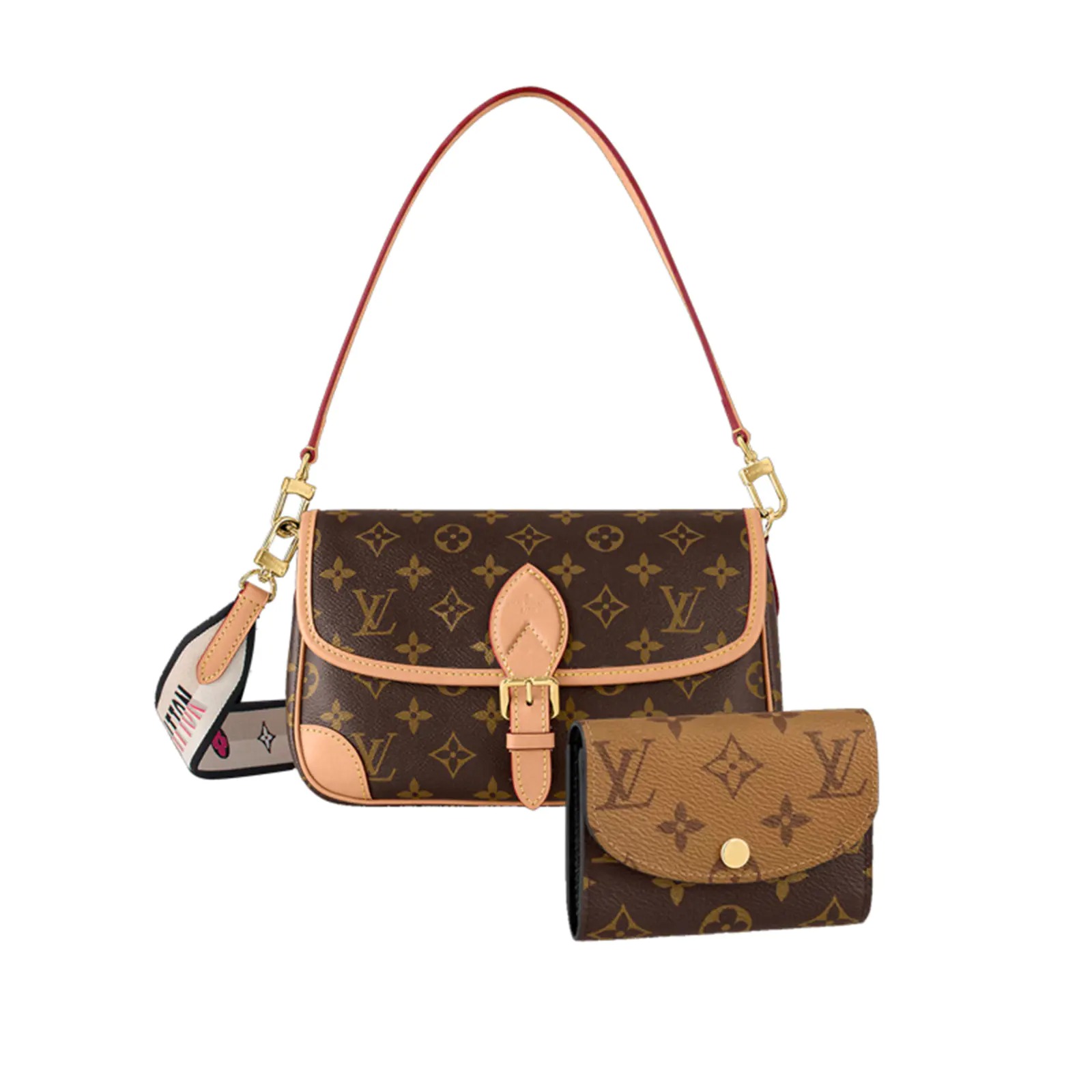 Louis Vuitton Diane Satchel ROSALIE Ref:M45985+M82333