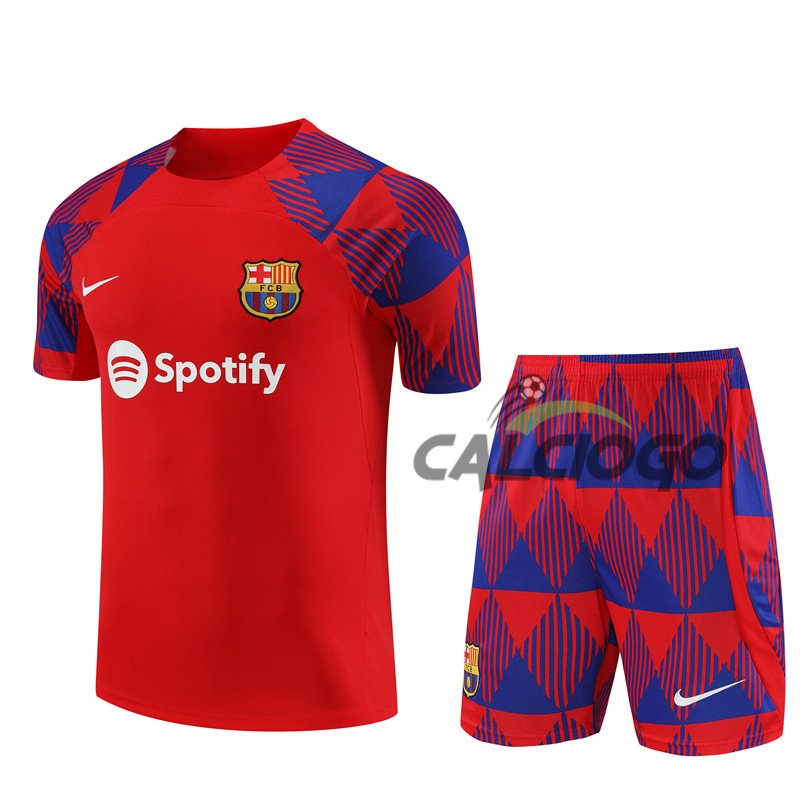 Kit Maglia FC Barcellona Rosso Jersey 2023-2024