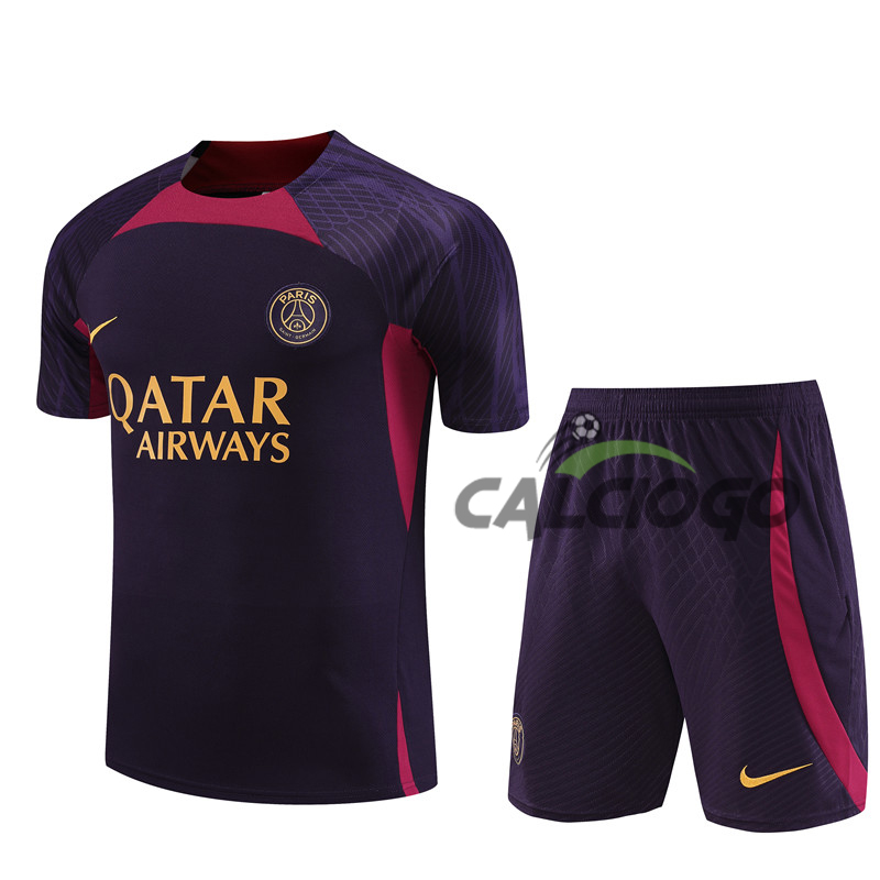 Kit Gara Paris PSG Blu Viola Jersey 2023-2024  