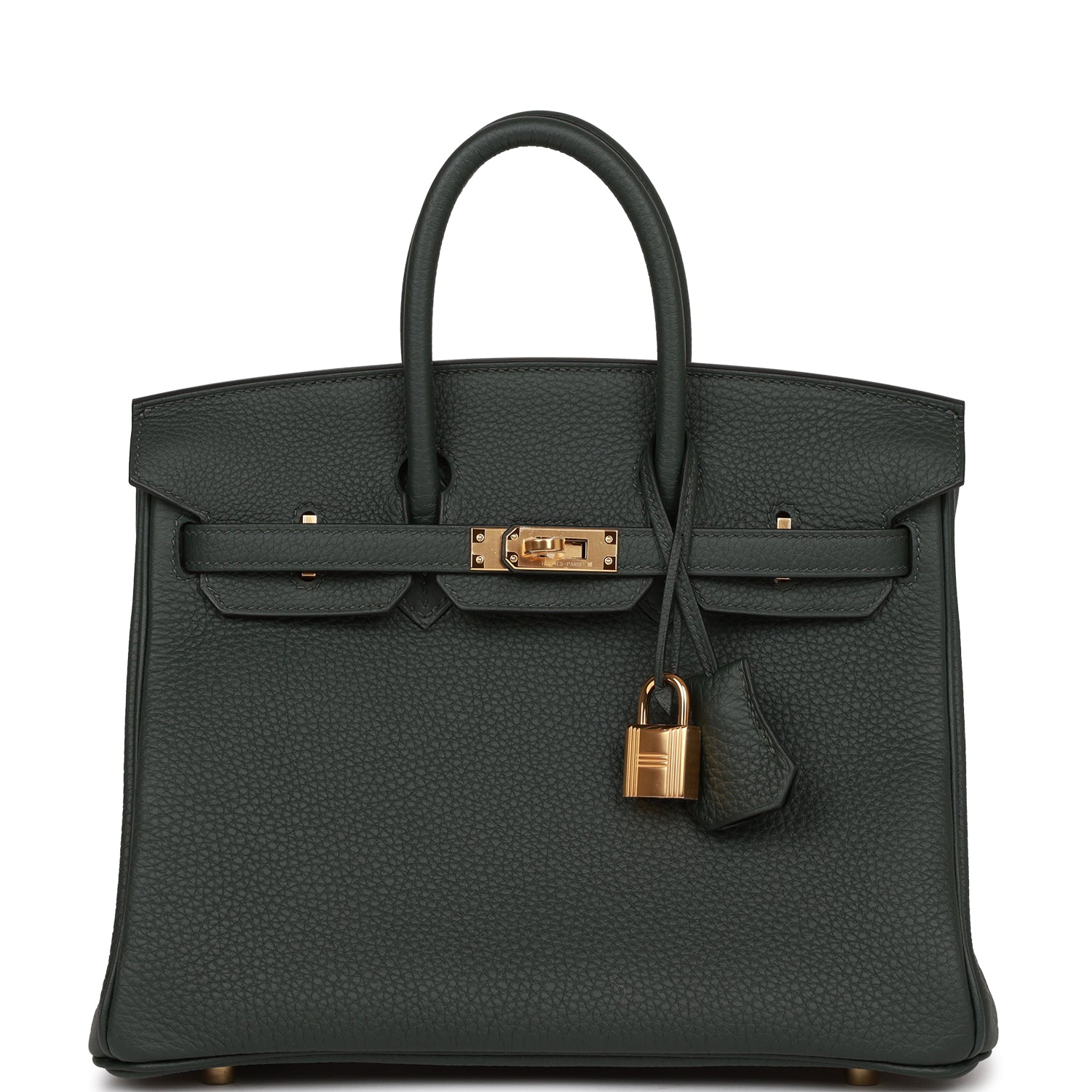 Hermès Birkin 25 Vert Fonce Togo Gold Hardware