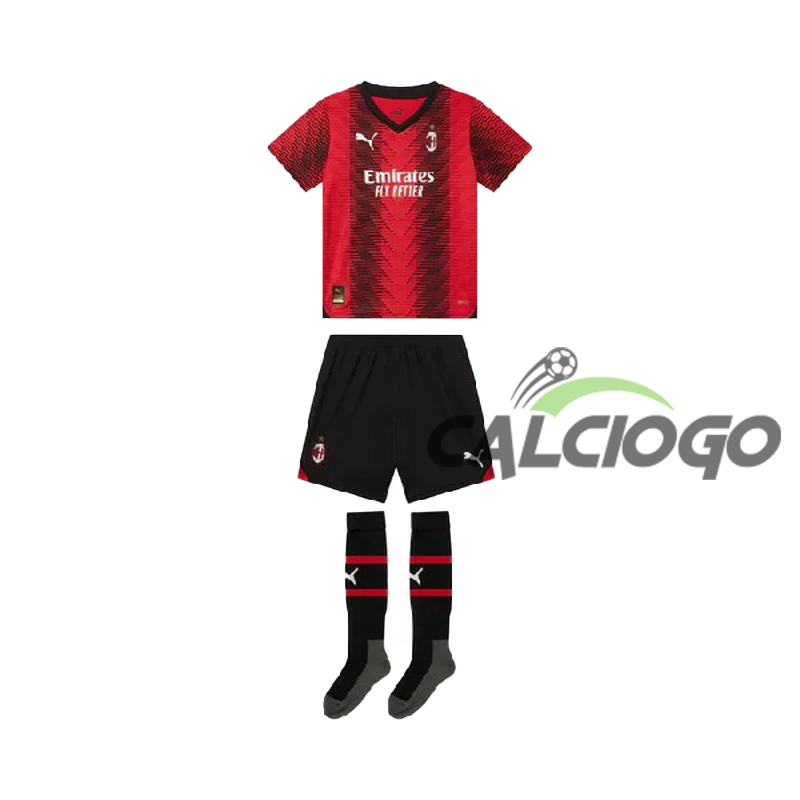 Kit Gara AC Milan Home Bambino 2023-2024