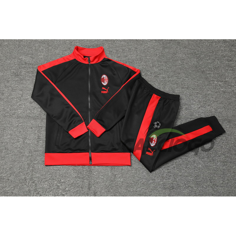 Tuta AC Milan Felpa Zips Nero 2023-2024