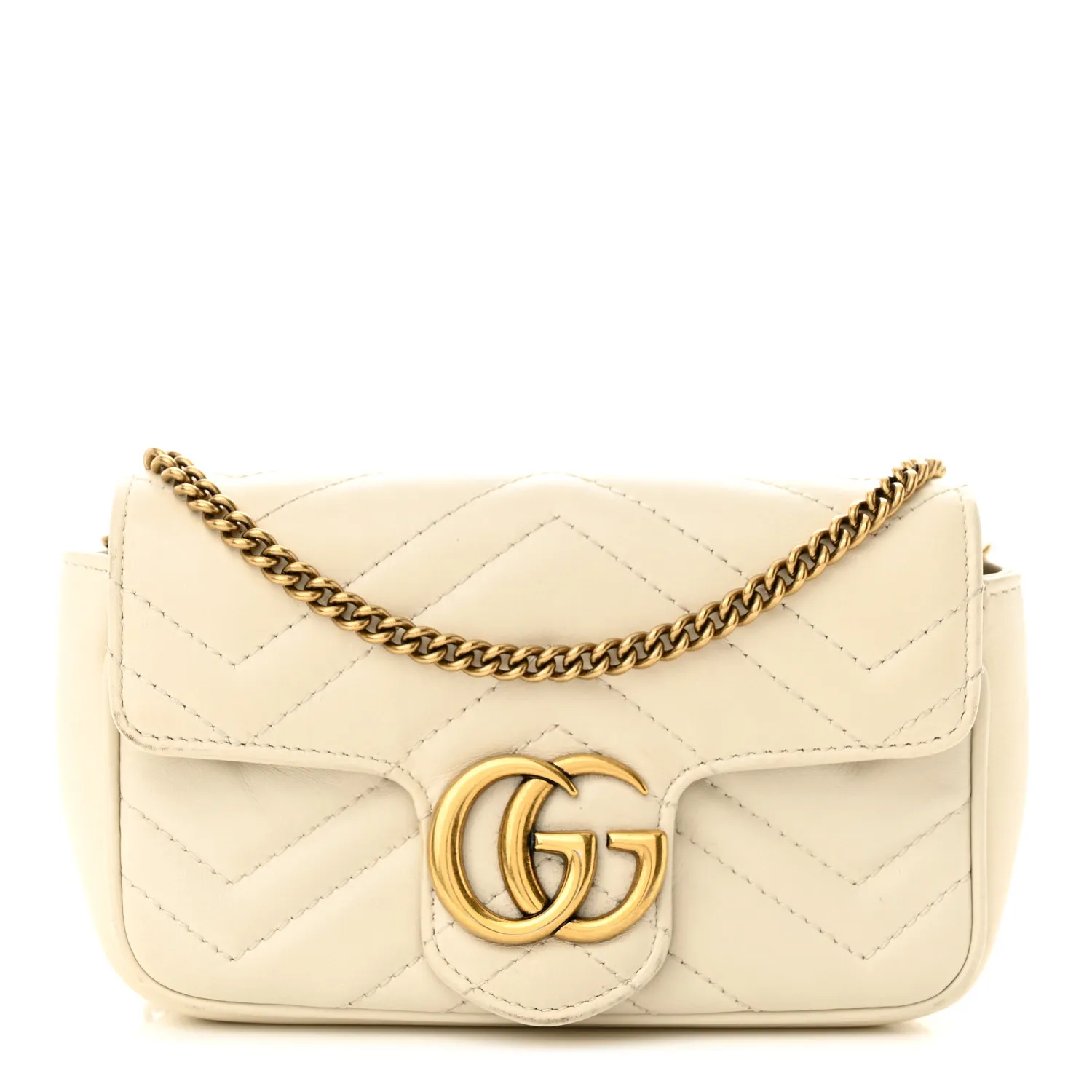 Gucci GG Marmont Super Mini Shoulder Bag White