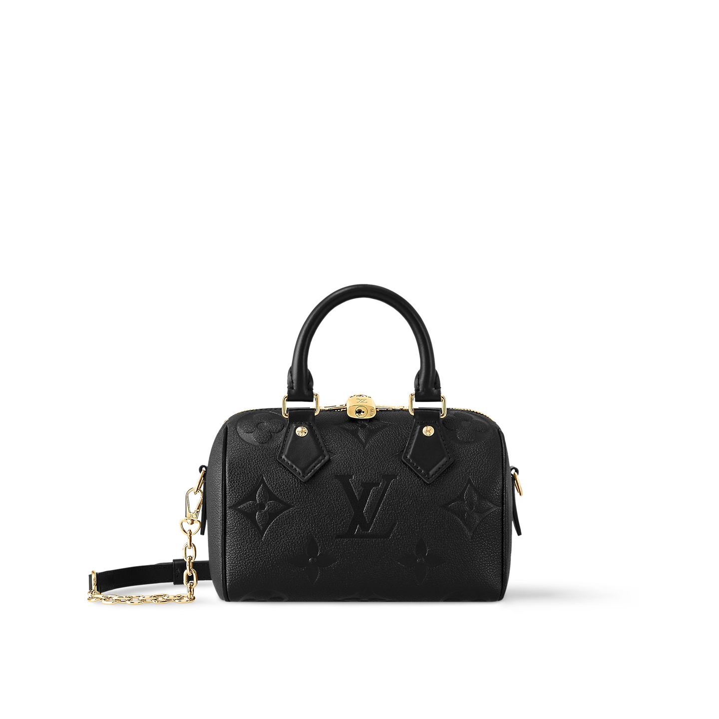 Louis Vuitton Speedy Bandoulière 20 Bag Black with Gold Hardware