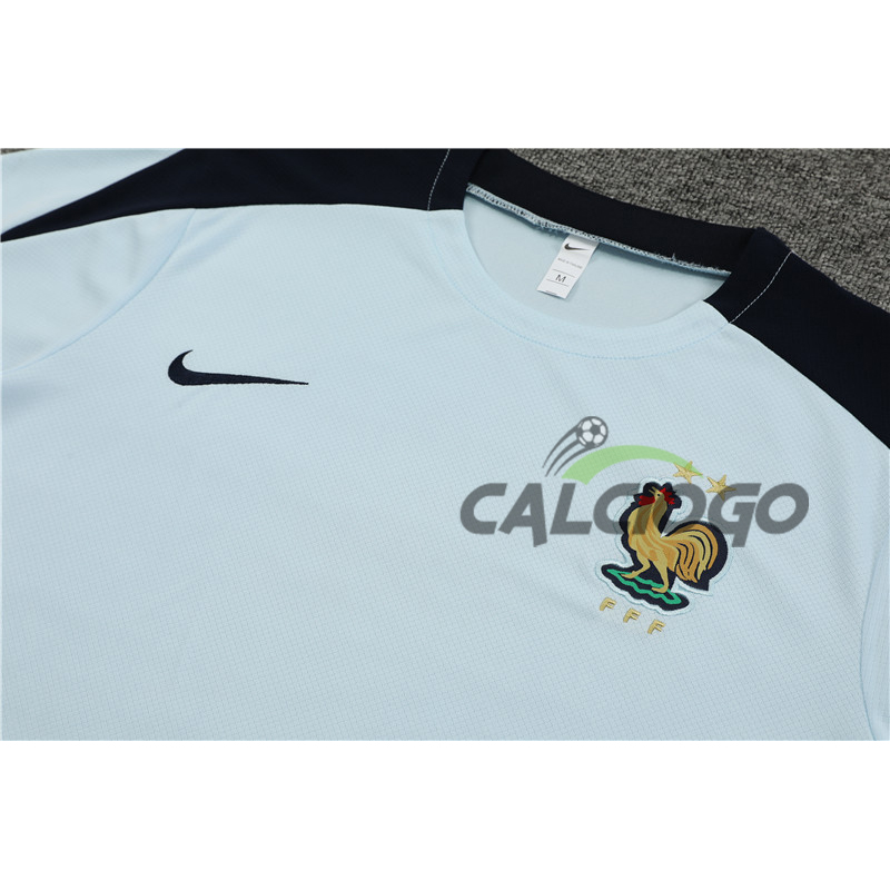 Maglia France Azzurro Manica Corta 2024-2025