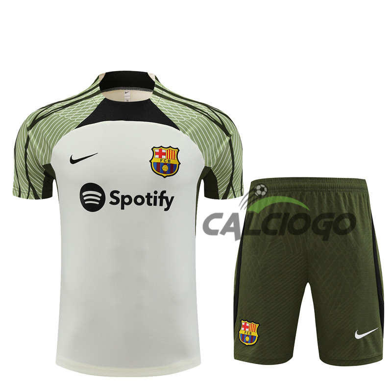Kit Gara FC Barcellona Bianco Jersey 2023-2024