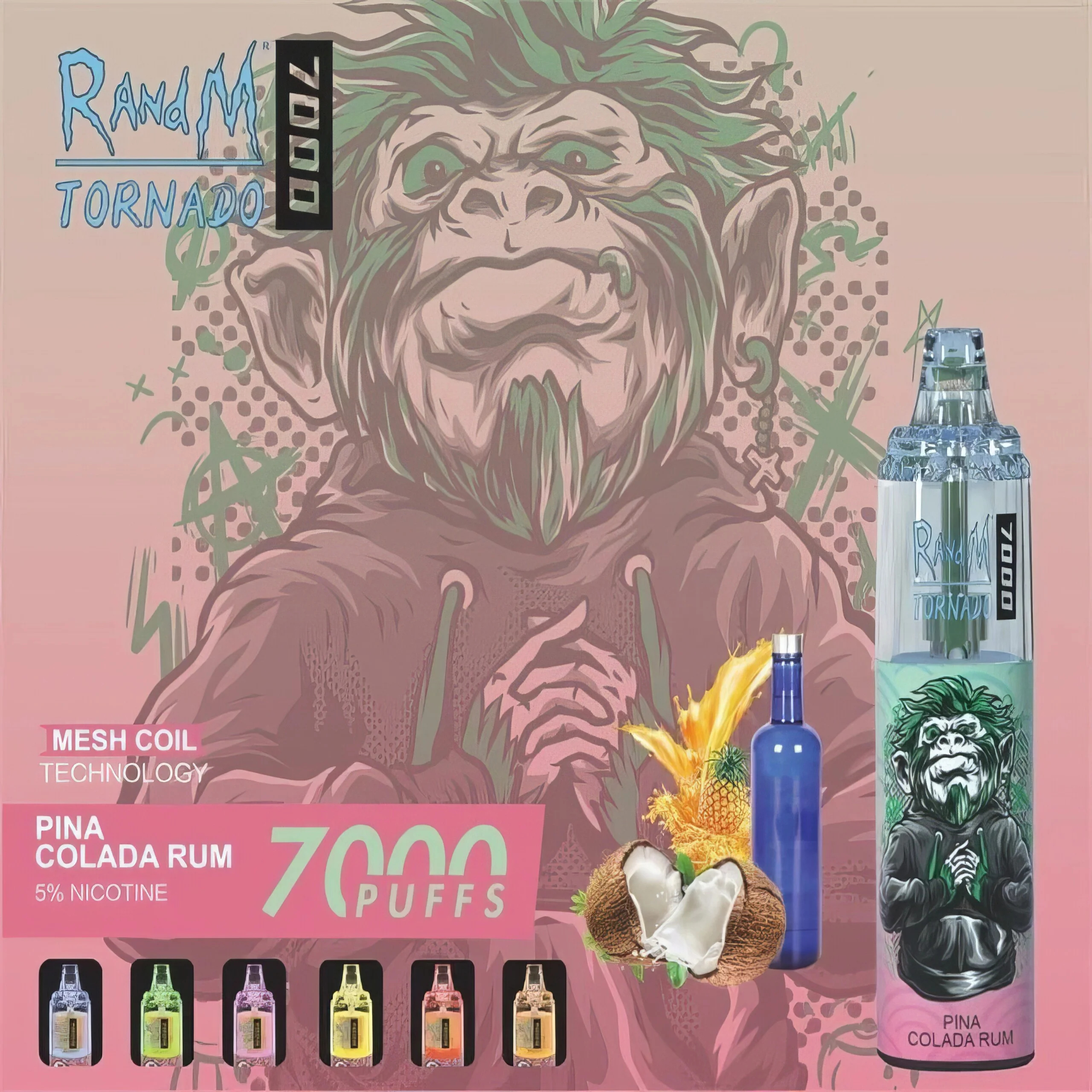 RandM Tornado 7000 Puffs Pina Colada Rum