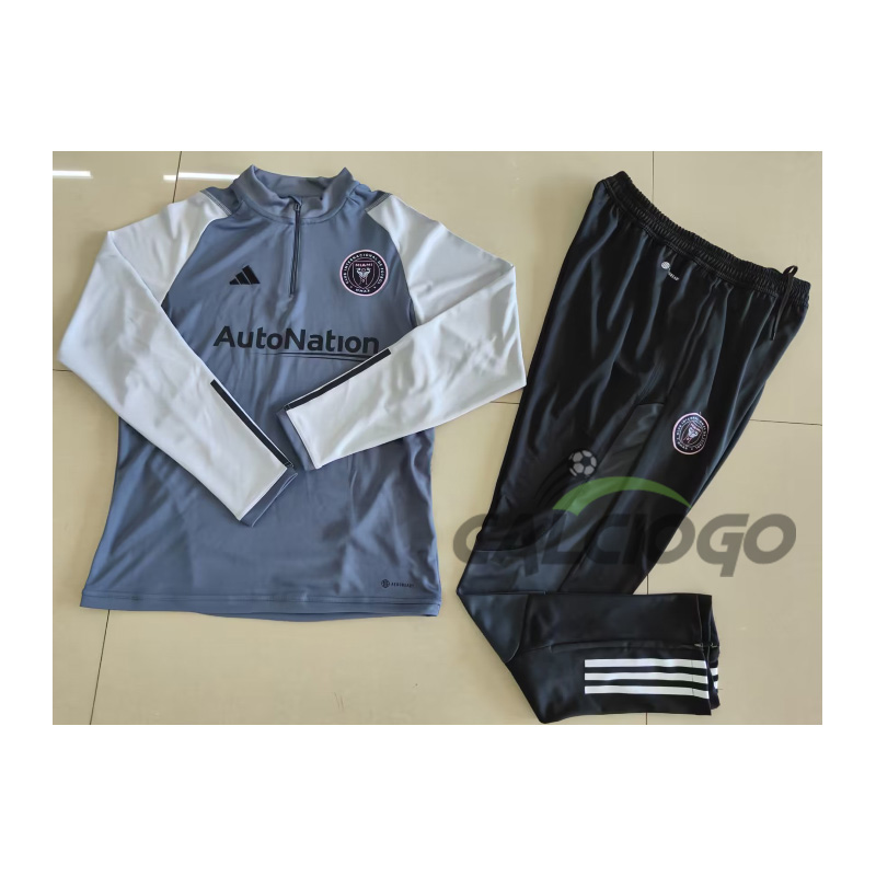 Tuta Inter Miami CF Felpa Zips Grigio 2023-2024