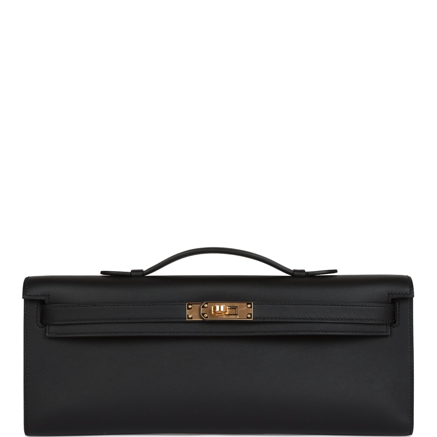 Hermès Kelly Cut Black Swift Gold Hardware