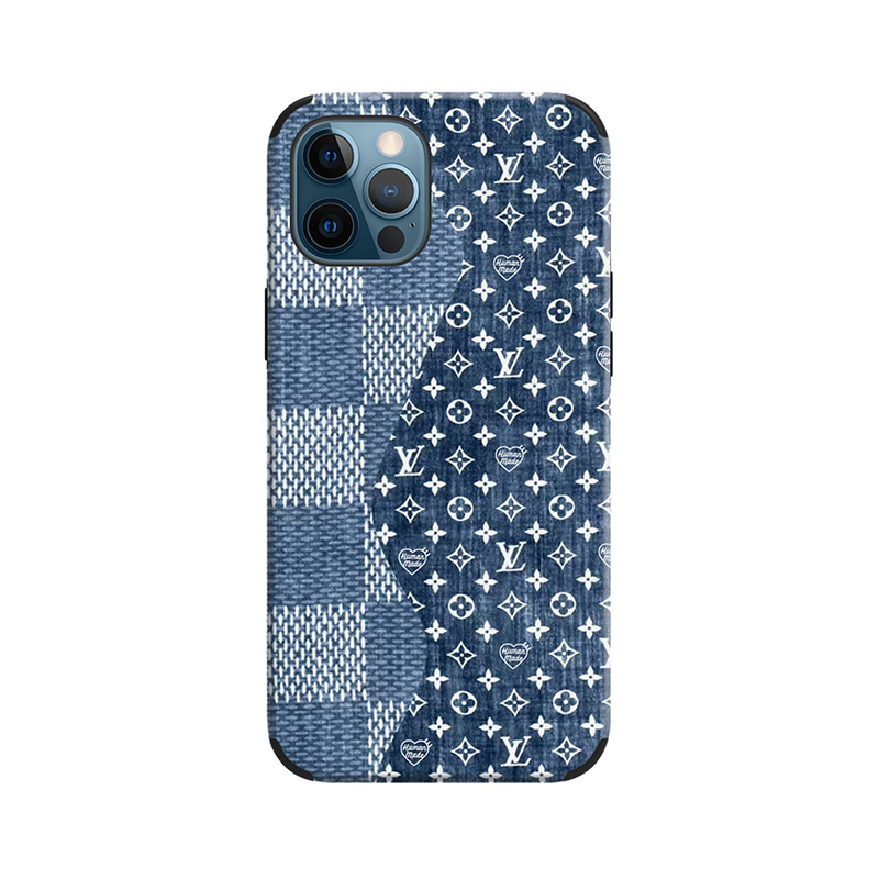 LV Louis Vuitton 青 二重つづり 電話ケース
