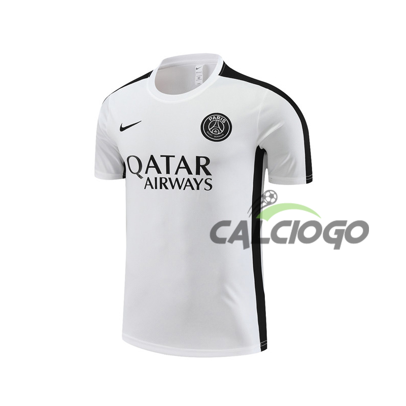 Maglia Paris PSG Bianco&Nero Jersey 2023-2024