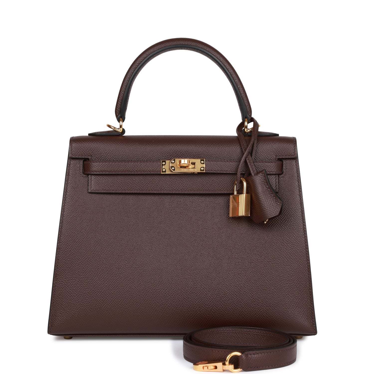 Hermès Kelly Sellier 25 Rouge Sellier Epsom Gold Hardware