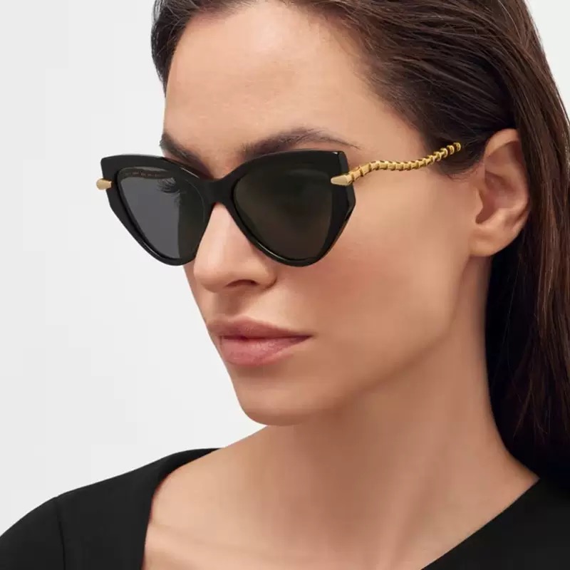 New】Bvlgari Metal Cat-Eye Sunglasses