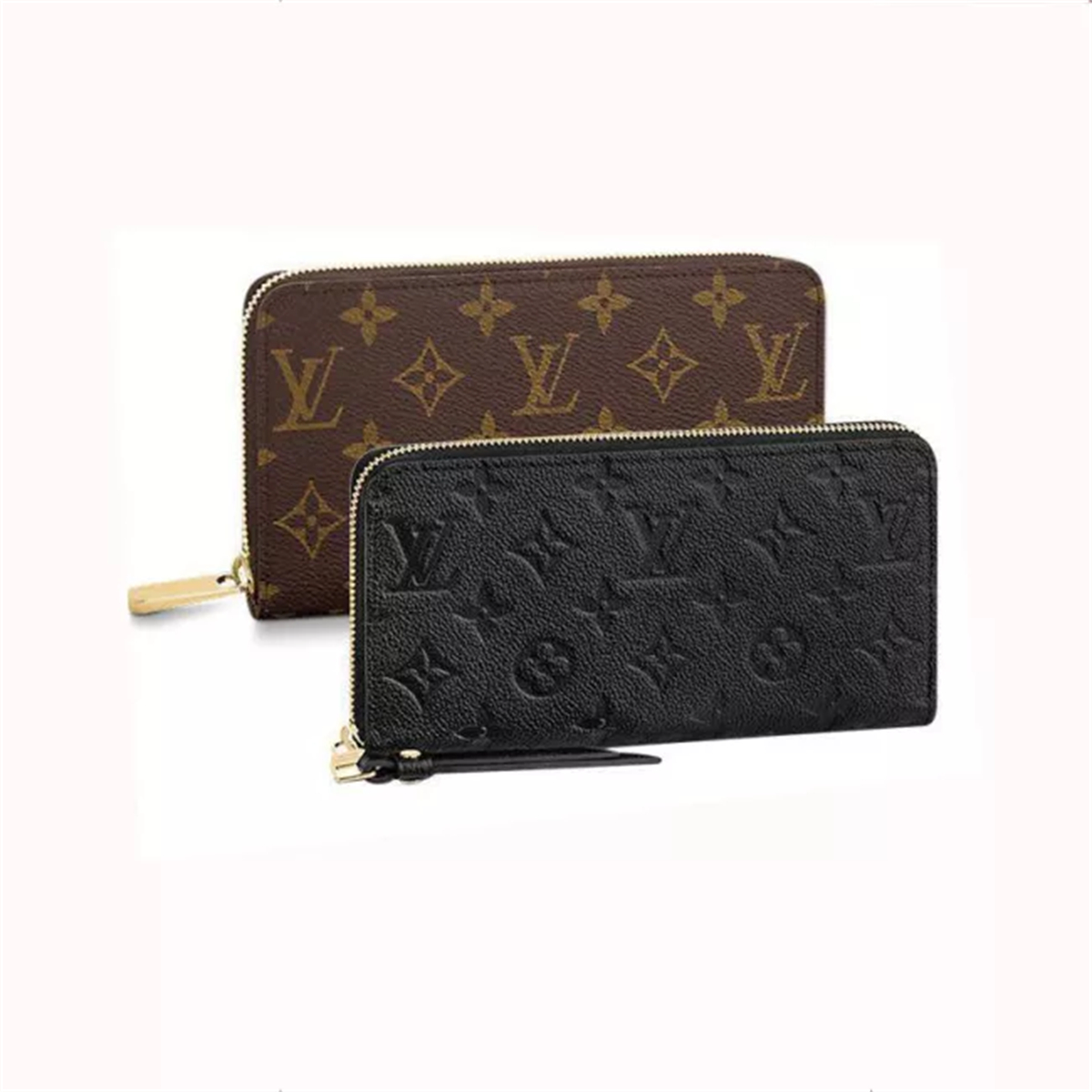 LOUIS VUITTON Zippy wallet long wallet 2-piece set deals Ref: M60017 + M61864