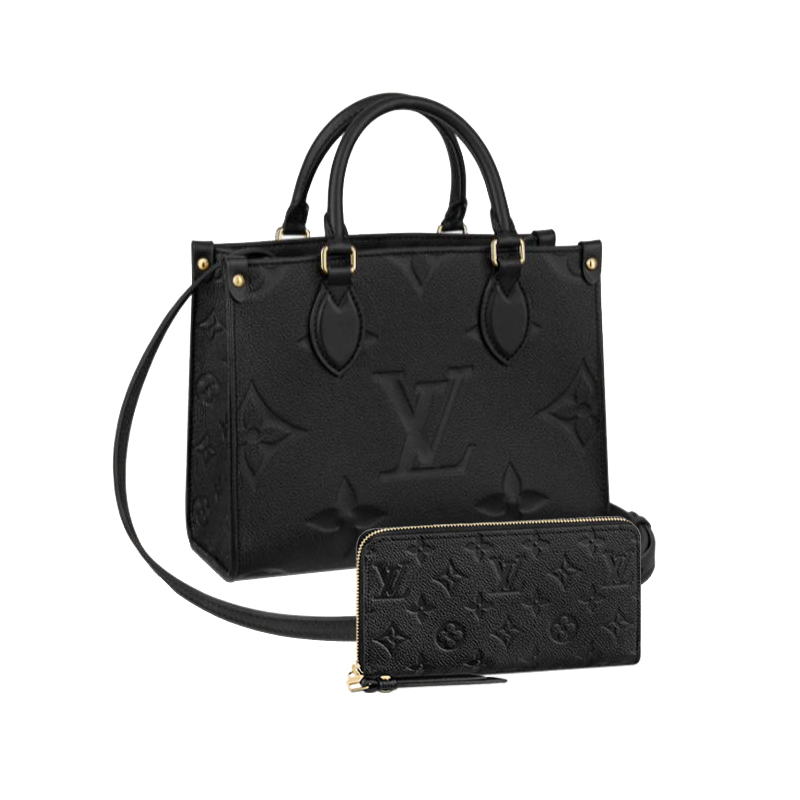 LOUIS VUITTON Ladies Black Bag Zippy Wallet Ref: M45653+M61864