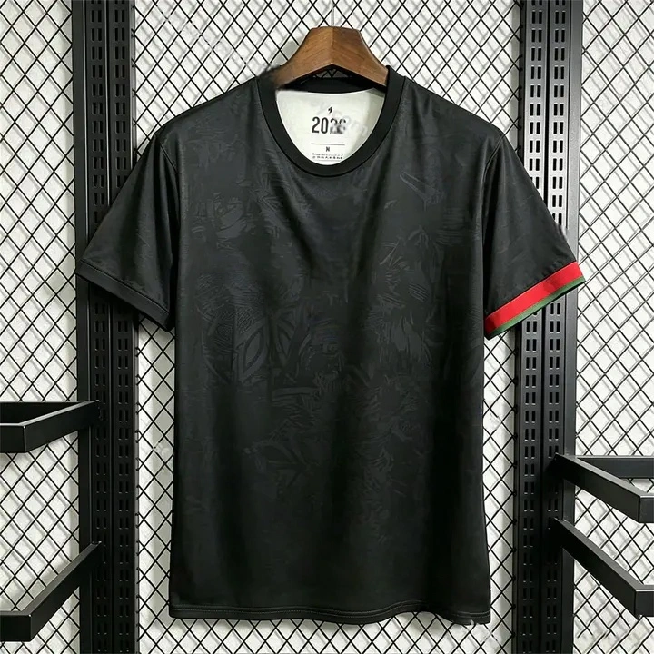 Portugal 2026 Black With Subtle Pattern Special Jersey   Fans Version