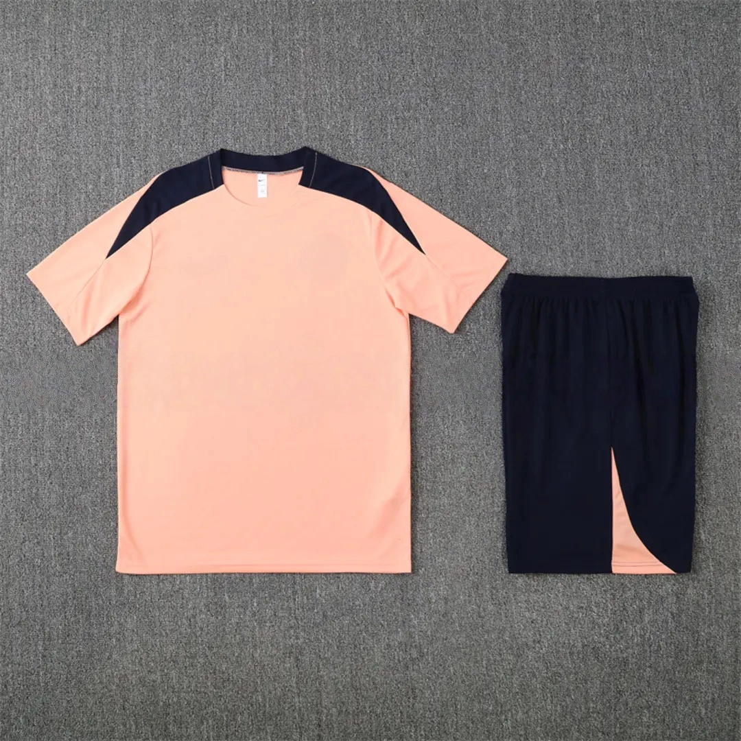 C.H.E.L.S.E.A 25-26 Kids Short-Sleeve Training Set - Pink top & Blue Shorts-CKK-1