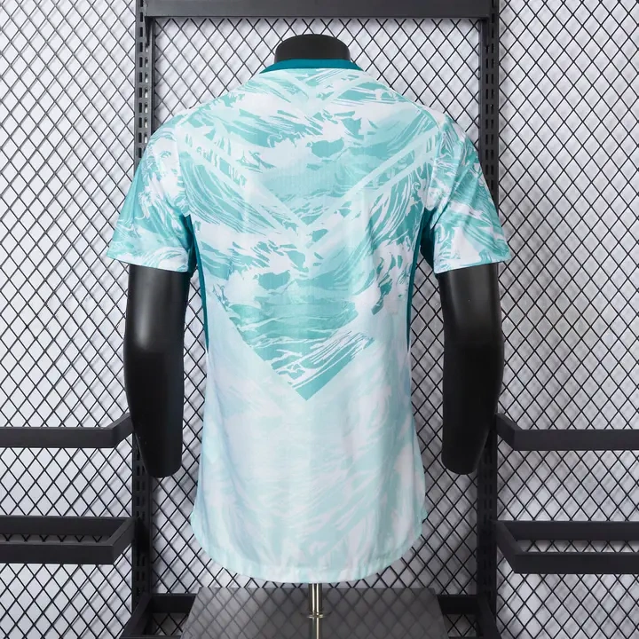 Portugal 2026 Away White And Cyan Jersey   Player Version