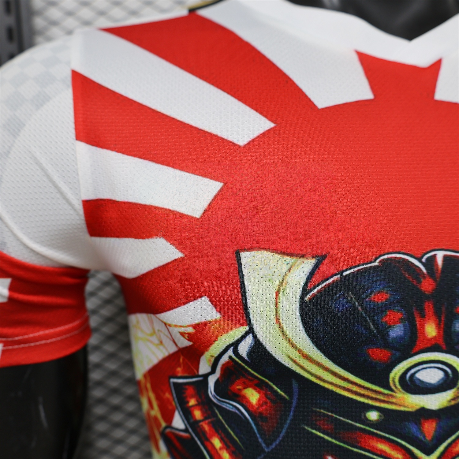 Rising Sun Football Jersey Close Up