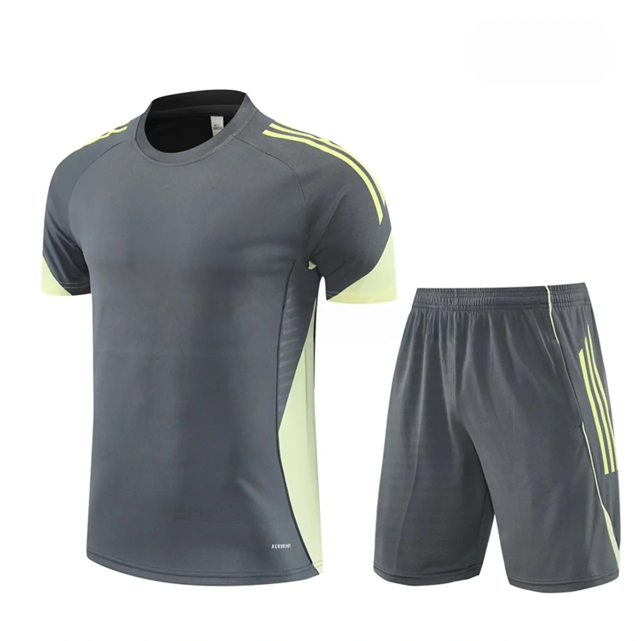 Real Madrid 25-26 Kids Short-Sleeve Training Set - Deep Grey Top and Shorts-CKK-1