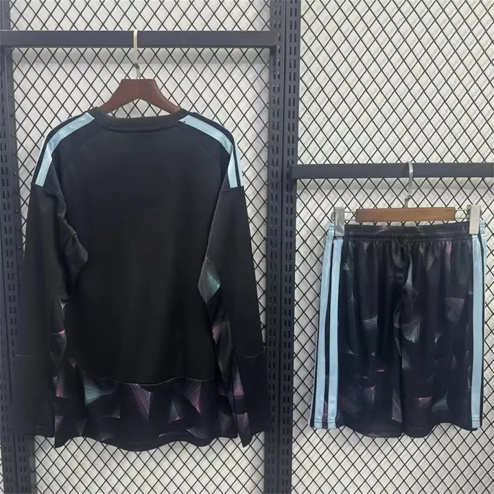 Argentina 2026 Goalkeeper Black Long Sleeves Kids Kit | Kids Football Kit-CKK-1
