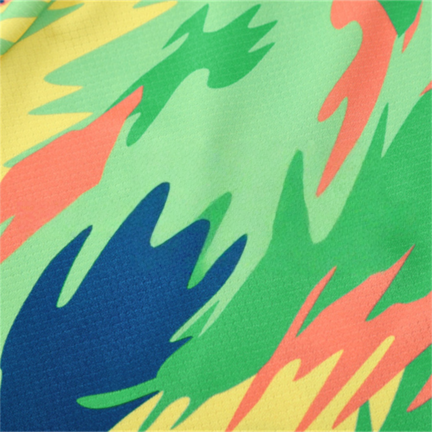 Brazil 25-26 Short-Sleeve Training Set - Blue Green Camouflage Top & Blue Shorts