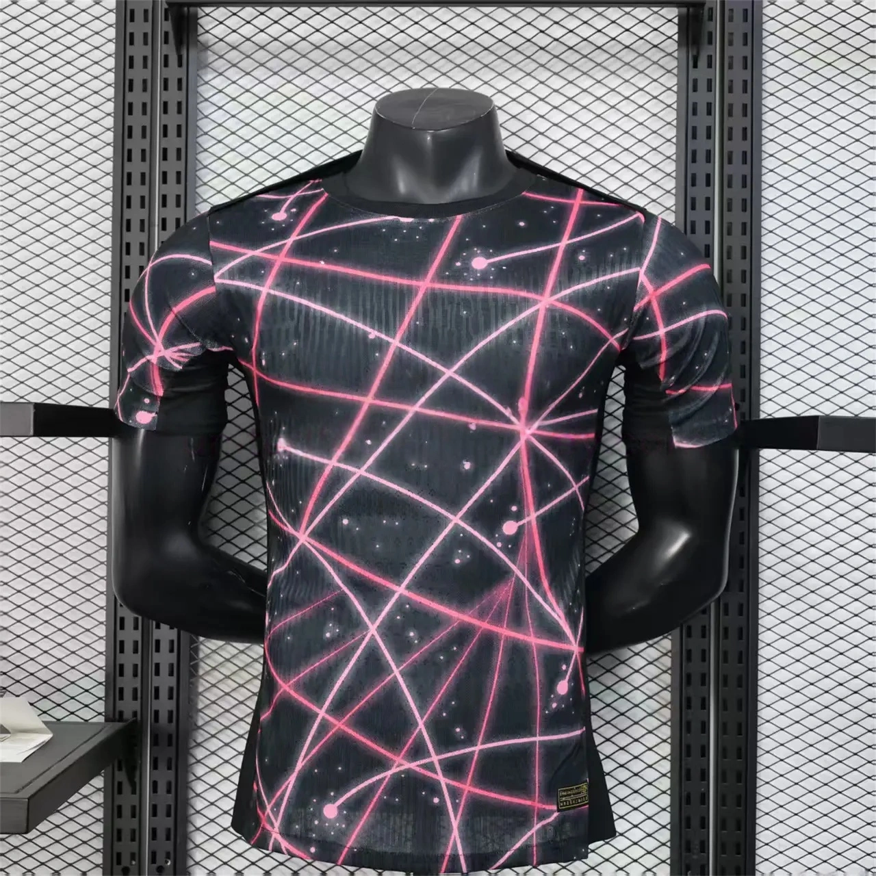 Paris Saint-Germain PSG 25-26 Pink Lines Jordan Black Special Jersey - Player Version-CKK-1