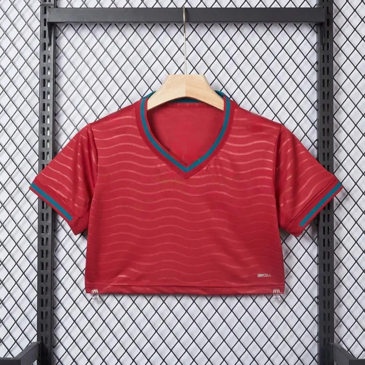 Women's Portugal 2026 Home Cropped Jersey