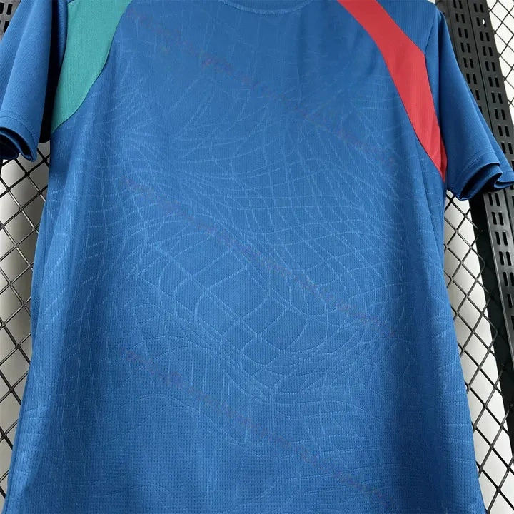 Portugal 2026 Muted Blue With Emerald Green Pre-Match Jersey   Fans Version