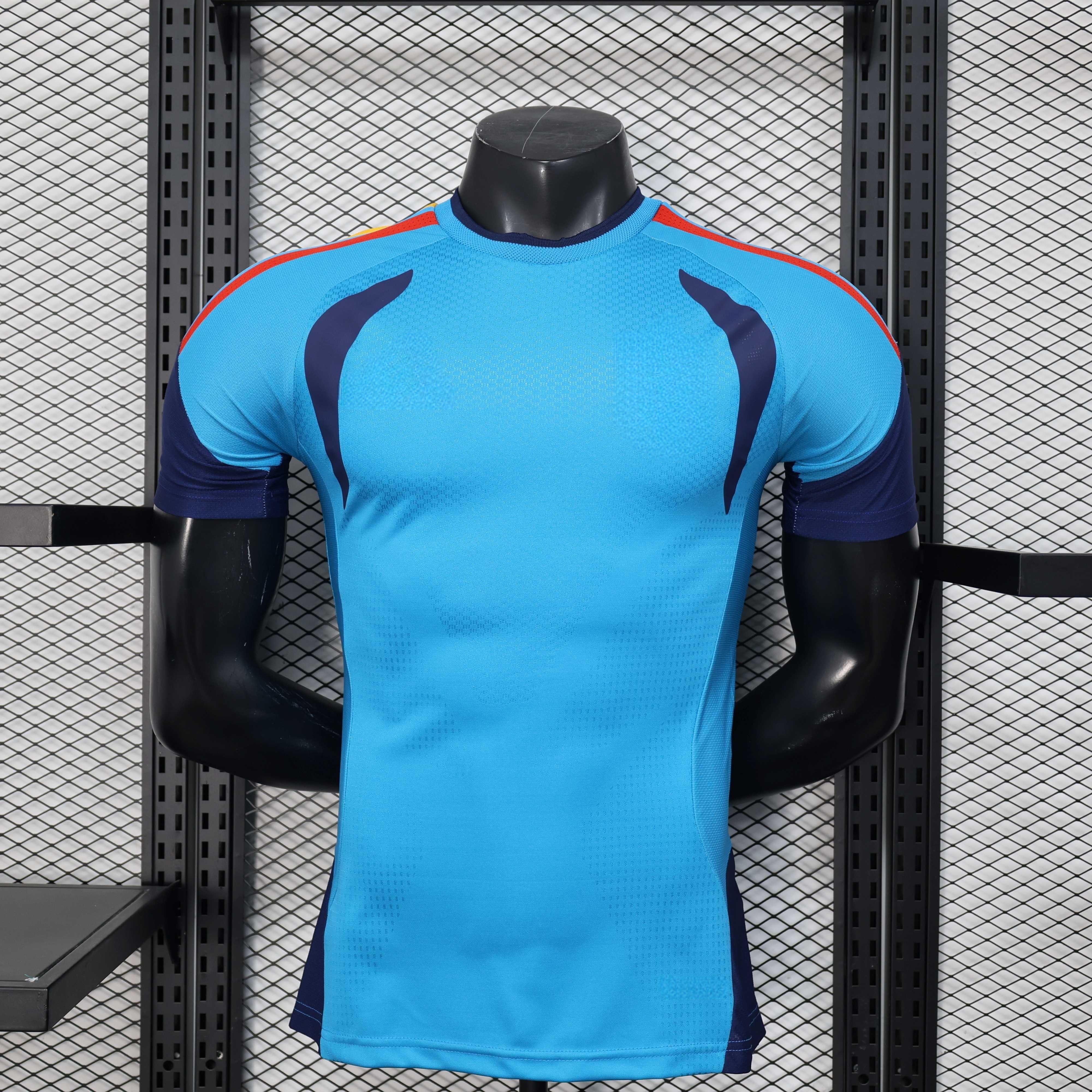 Spain 2026 Blue Pre-Match Training Jersey - Player Version | Football Training Shirt-CKK-1