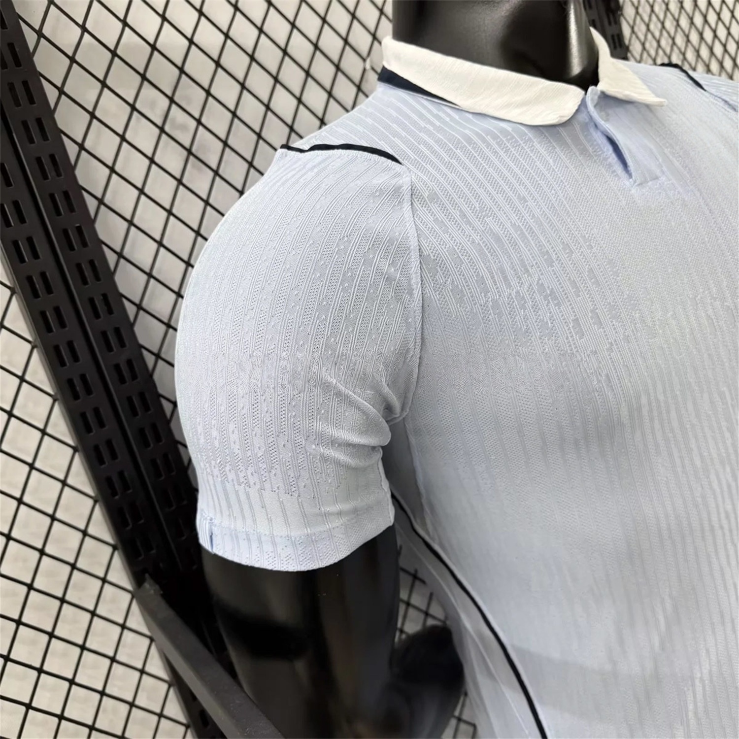 Uruguay football shirt collar detail