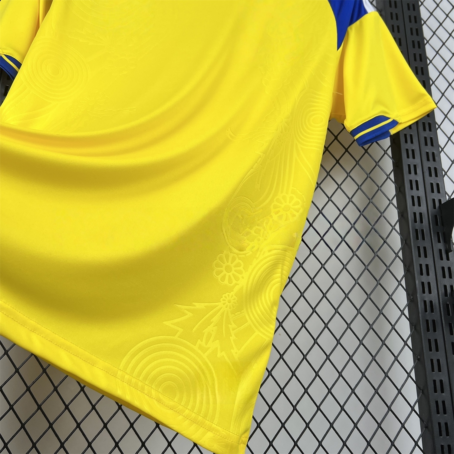 Sweden soccer jersey breathable fabric detail