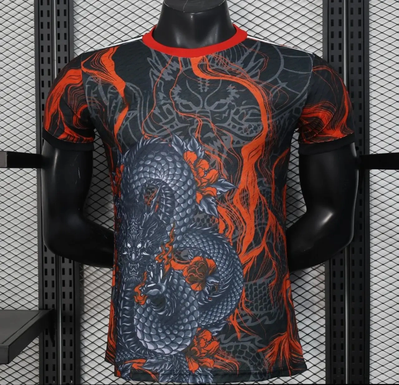 Real Madrid 25-26 Grey Chinese Loong and Red Fire Black Jersey - Player Version-CKK-1